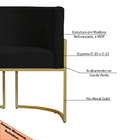 Kit 4 Poltronas Decorativa Sala De Estar Luana Base Gold Sued
