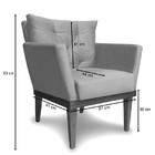 Kit 4 Poltronas Decorativas Julia Suede Marrom - Meu Lar Deco