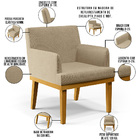 Kit 4 Poltronas Decorativas Para Sala De Estar E Recepção Bea