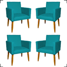 Kit 4 Poltronas Decorativas Para Sala, Manicure, Quarto, Nina