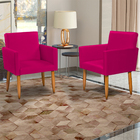Kit 4 Poltronas Decorativas Para Sala, Manicure, Quarto, Nina