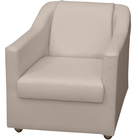 Kit 4 Poltronas Decorativas Para Sala Mila Corino Bege Pé De