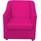 Kit 4 Poltronas Decorativas Para Sala Mila Corino Pink Pé De
