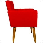 Kit 4 Poltronas Decorativas Para Sala Nina + 2 Puff Redondo S