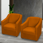 Kit 4 Poltronas Decorativas Para Sala Recepção Consultório Ma