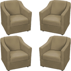 Kit 4 Poltronas Decorativas Para Sala Recepção Consultório Ma