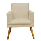 Kit 4 Poltronas Decorativas Reforçadas  Para Sala Nina Com Ba