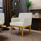 Kit 4 Poltronas Decorativas Sala De Estar E Recepção Base Mel