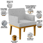 Kit 4 Poltronas Decorativas Sala De Estar E Recepção Base Mel