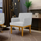 Kit 4 Poltronas Decorativas Sala De Estar E Recepção Base Mel