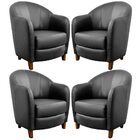 Kit 4 Poltronas Decorativas Sala De Estar Pés Madeira Kairós