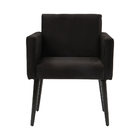 Kit 4 Poltronas Luca Em Tecido Sintético Para Recepção - Preto