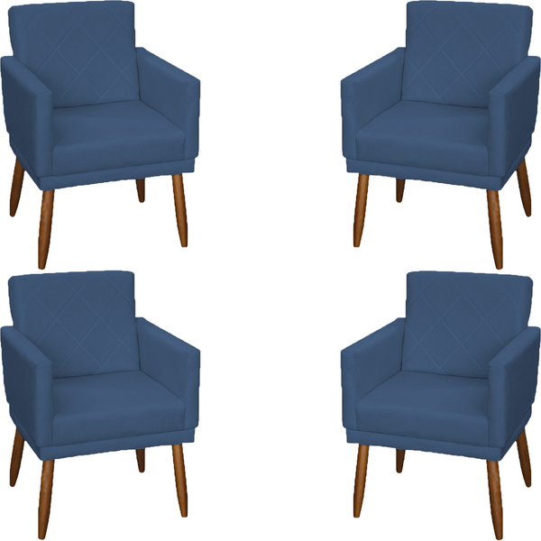 Kit 4 Poltronas Para Sala Decorativas E Confortáveis Beatriz