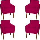 Kit 4 Poltronas Para Sala Decorativas E Confortáveis Beatriz