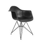 Kit 4 Poltronas Preta Com Braço Daw De Ferro Preto Preto