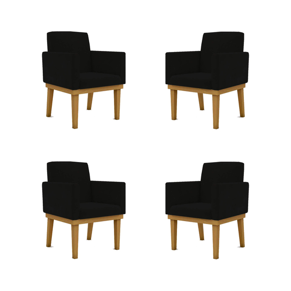 Kit 4 Poltronas Reforçadas Decorativa Penteadeira Maquiagem P