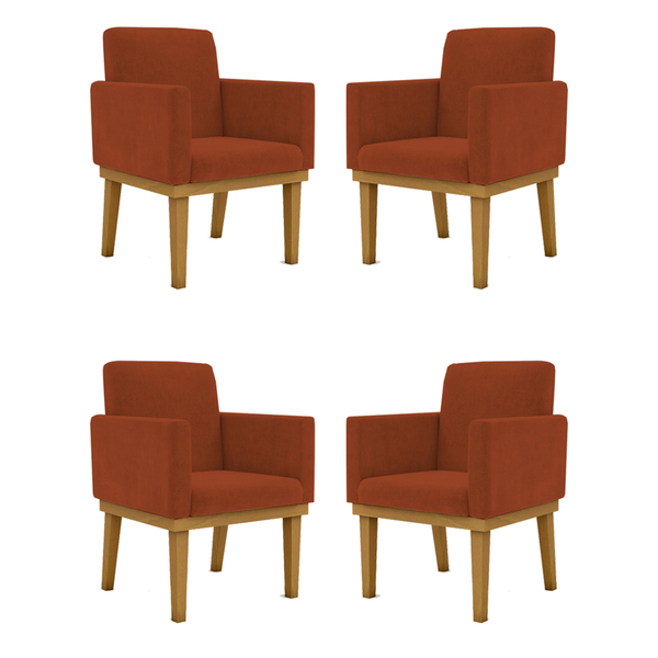 Kit 4 Poltronas Reforçadas Decorativa Penteadeira Maquiagem T