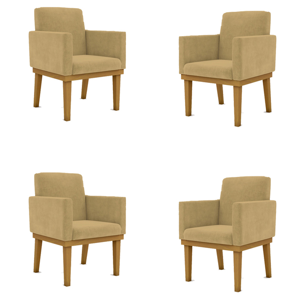 Kit 4 Poltronas Reforçadas Esteticista Salão Beleza Balaqui C