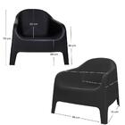 Kit 4 Poltronas Skarpo Preta + Mesa