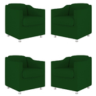 Kit 4 Poltronas Tilla Decorativas Consultório Sala Tecido Sue