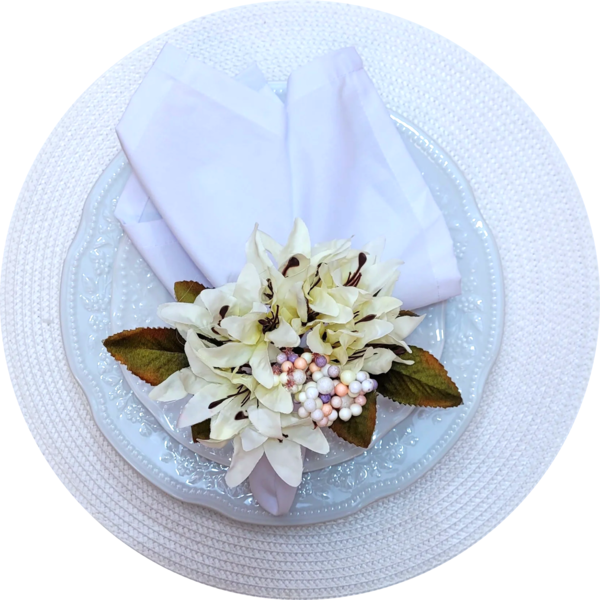 Kit 4 Porta Guardanapo Celebration Lírios Da Charlo Branco