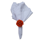 Kit 4 Porta Guardanapo Mimosa Crisântemo Laranja