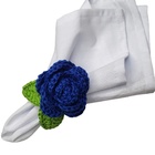 Kit 4 Porta Guardanapos Croche Botão Rosa Mimosa Azul Royal