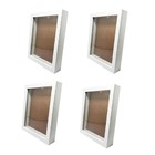 Kit 4 Porta Retrato Moldura Caixa Alta 20mm Com Vidro 10x15 B