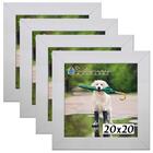 Kit 4 Porta Retrato Molduras 20x20 Branco