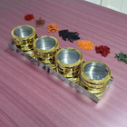 Kit 4 Porta Temperos Condimento Magnetico Colorido Inox Imã D