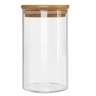 Kit 4 Potes Borossilicato Hermético Tampa Bambu 600ml Class