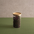 Kit 4 Potes De Vidro Empilhável Hermético Tampa Bambu 600ml N