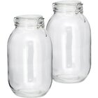 Kit 4 Potes De Vidro Hermético Tampa Vedação Conserva 3,1l