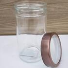 Kit 4 Potes De Vidro Lyor 500ml Com Tampa De Acrílico Rosé Ga