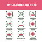 Kit 4 Potes Hermético Vidro Marmita 370 640 1040 1520ml