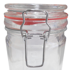 Kit 4 Potes Hermético Vidro Trava Metal 300ml Class Home