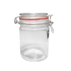 Kit 4 Potes Hermético Vidro Trava Metal Class Home