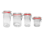 Kit 4 Potes Hermético Vidro Trava Metal Class Home