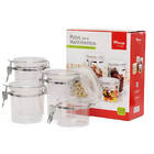 Kit 4 Potes Herméticos Tampa Easy Lock Transparente