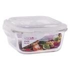 Kit 4 Potes Vidro Borosilicato Marmita Tampa Hermética Travas