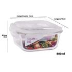 Kit 4 Potes Vidro Borosilicato Marmita Tampa Hermética Travas