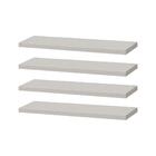 Kit 4 Prateleira Branca Mdf 60 X 20cm Suporte Invisível