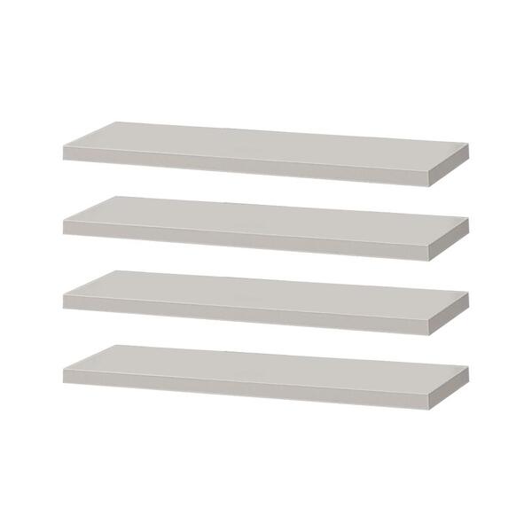 Kit 4 Prateleira Branca Mdf 60 X 20cm Suporte Invisível