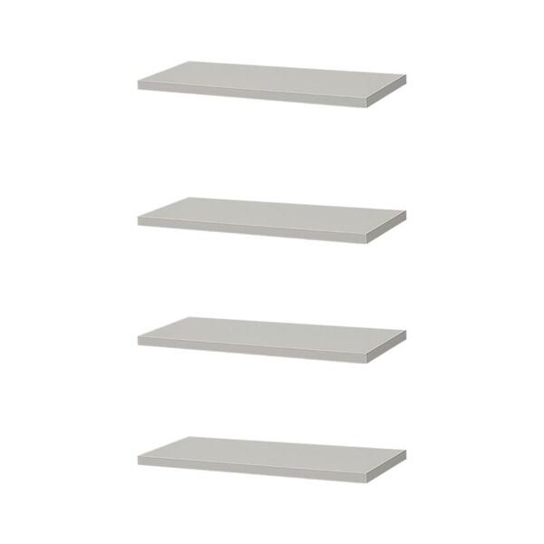 Kit 4 Prateleiras 30 X 10cm Branca Suporte Invisível