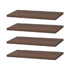 Kit 4 Prateleiras 30 X 15cm Nogal Suporte Invisível