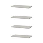Kit 4 Prateleiras 40 X 20cm Branca Suporte Invisível