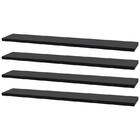 Kit 4 Prateleiras 50 X 20cm Preta Suporte Invisível