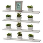 Kit 4 Prateleiras 60 X 15cm Branca Suporte Invisível