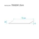 Kit 4 Prateleiras 70 X 20cm Preta Suporte Invisível