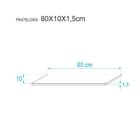 Kit 4 Prateleiras 80 X 10cm Branca Suporte Invisível